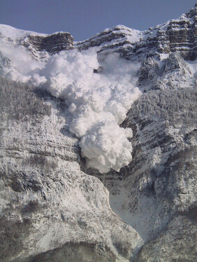 Schattenbach avalanche Walenstadt (2), Picture: Kanton SG Andreas Aschwanden 07.02.2003